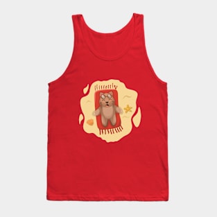 Cat summer holiday Tank Top